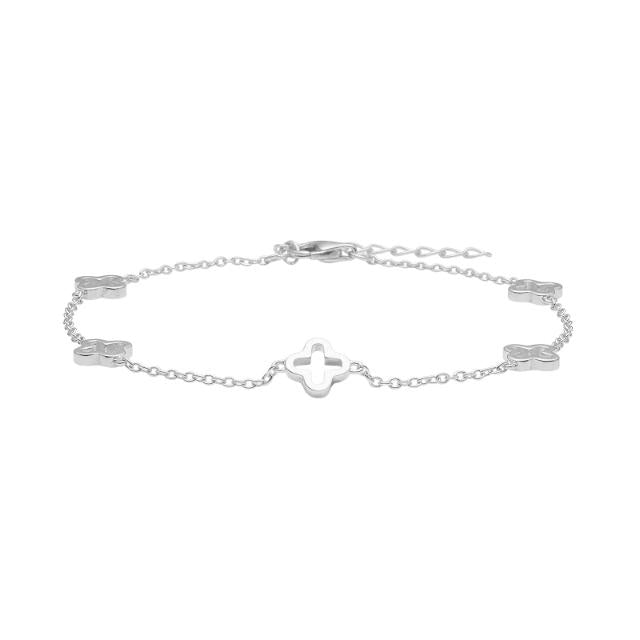 Harmony52 armbånd i sølv med kløver fra Nordahl Andersen 17+3 cm